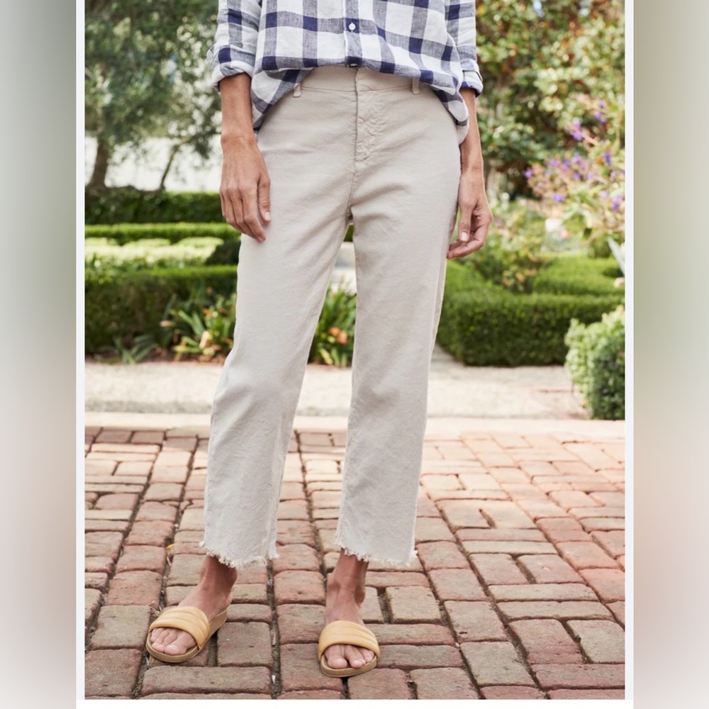 FRANK & EILEEN
KINSALE PERFORMANCE LINEN PANT | CEMENT, Size 6